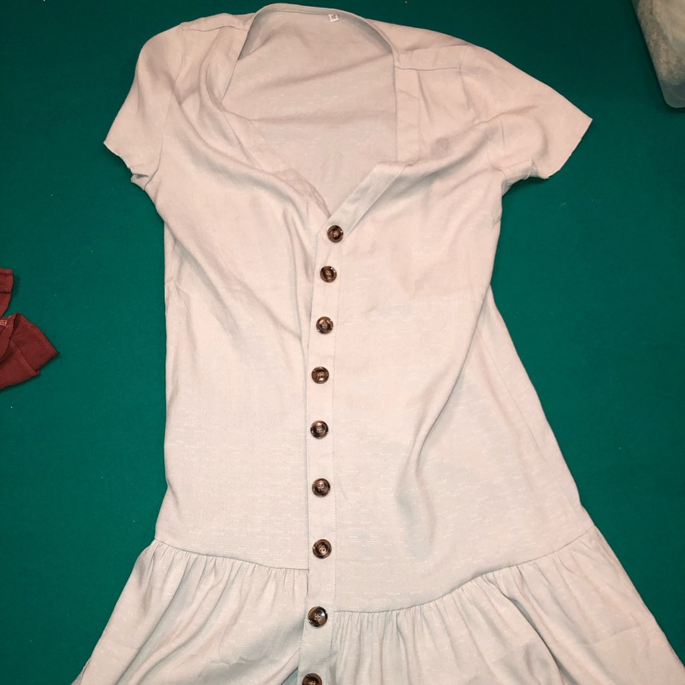 Mini button down day dress